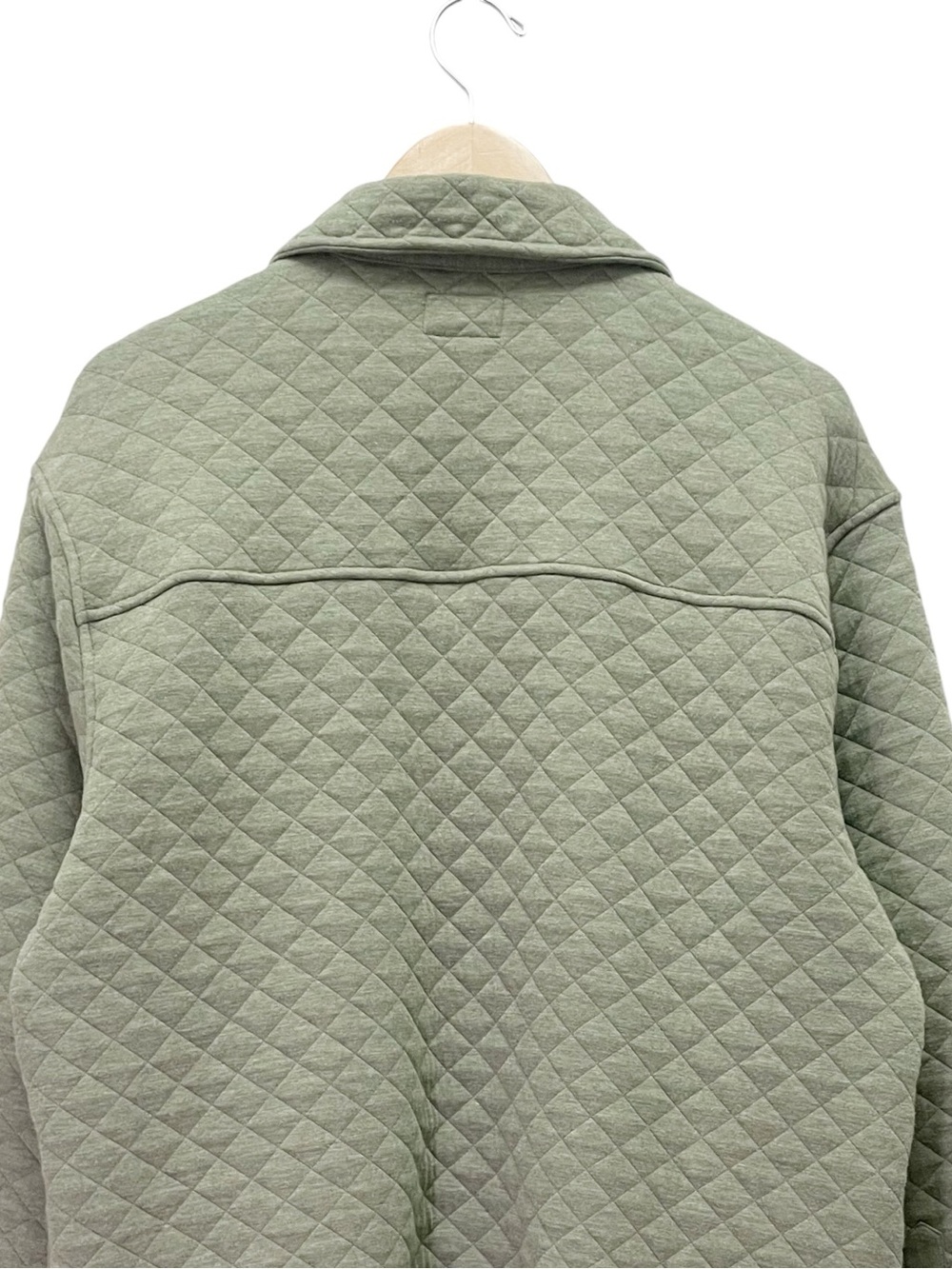 Marine Layer Corbet Quilted Shacket Women Large Green Oversized Jacket Shirt - Picture 5 of 10